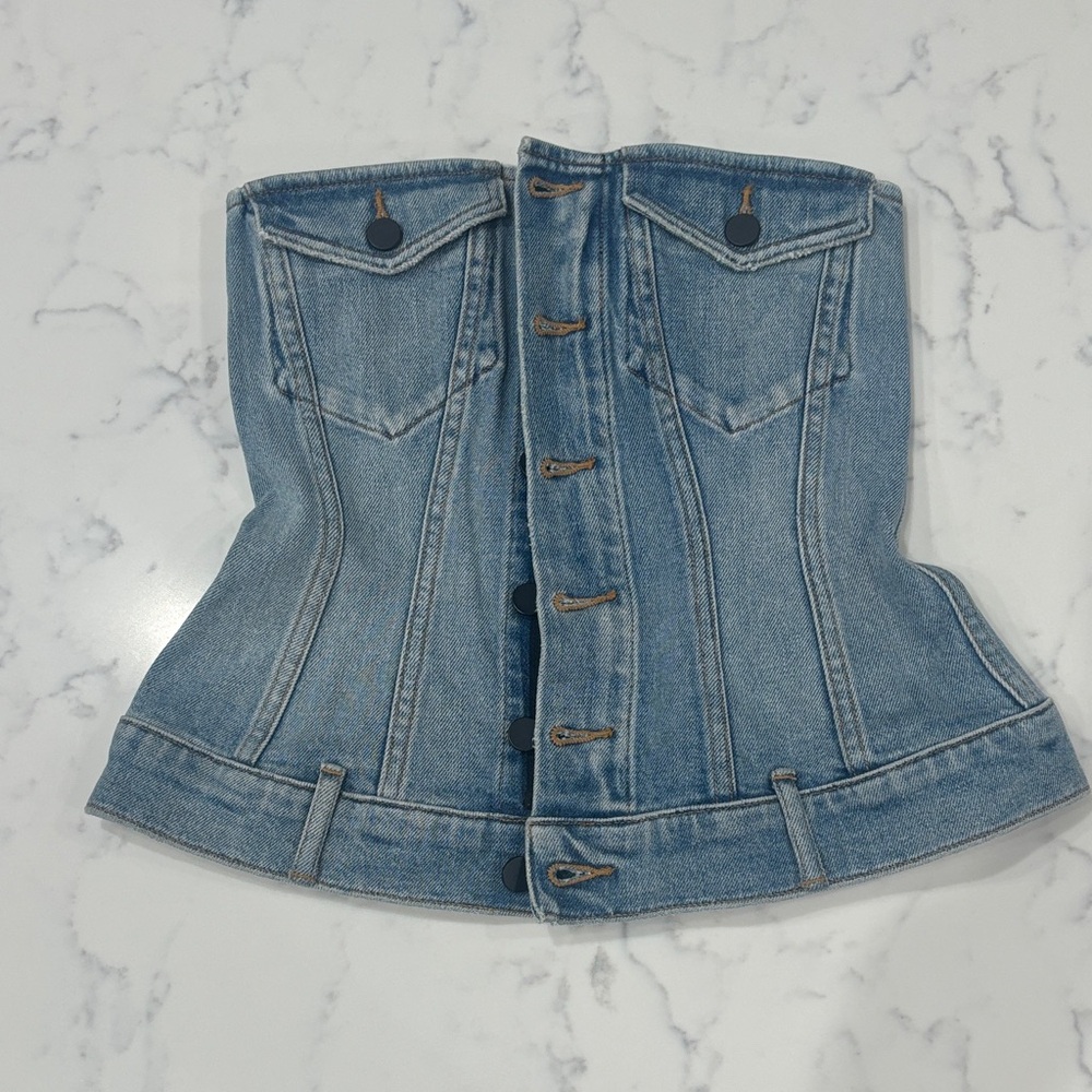 Alexander Wang Denim Corset Top